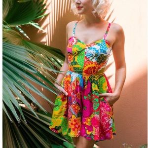 Trashy Diva Ruby Romper Psychedelic Dragons NWOT